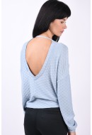 Women Blouse Only Play Onpmoneta Sl Open Back Light Blue
